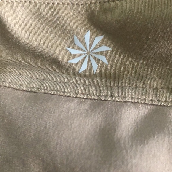 Athleta Wherever Skort Skirt Beige 12 Cinched Waist Pockets Stretch Knit Flare - Picture 5 of 8